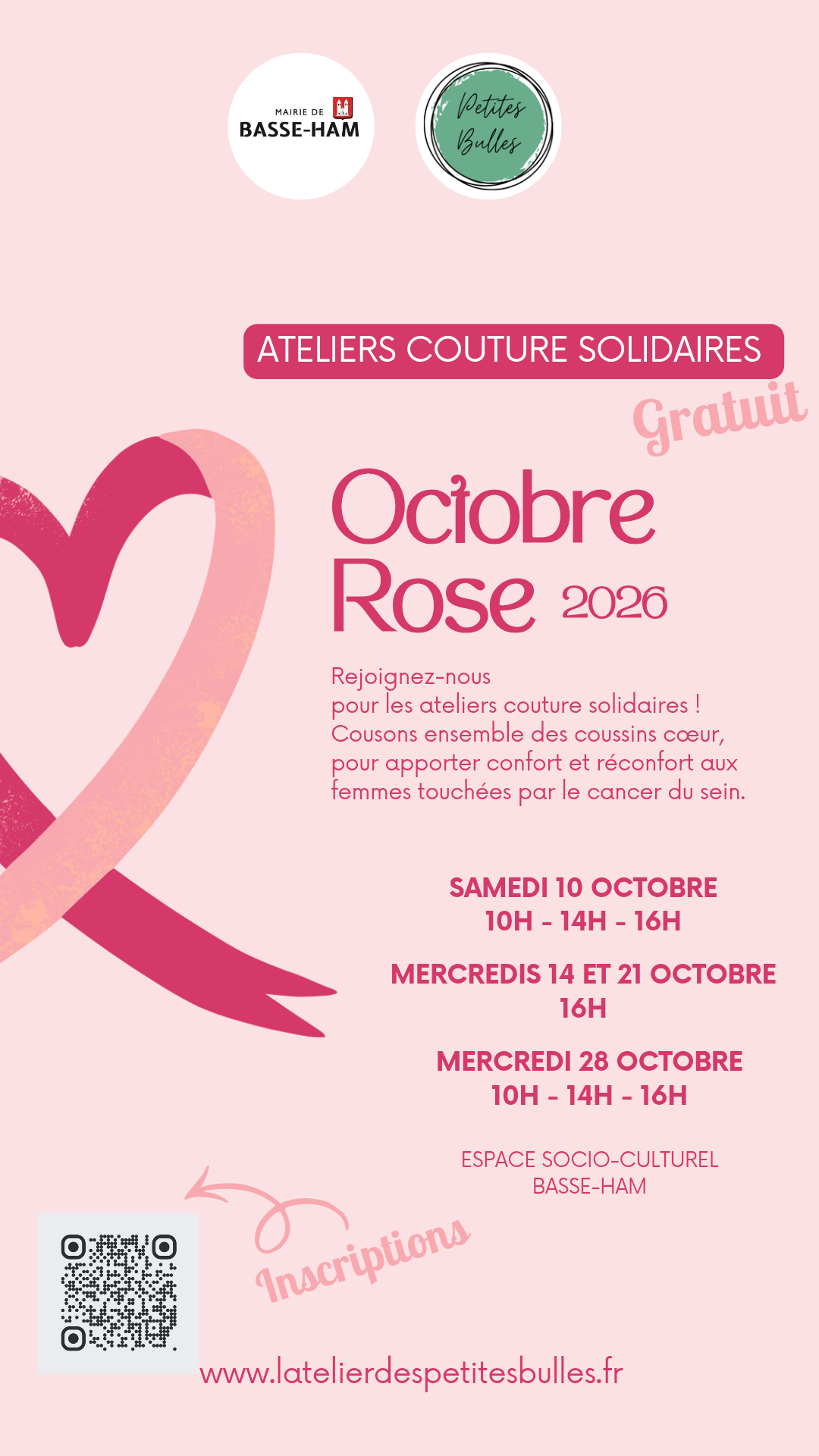 Ateliers couture coussin cœur 
